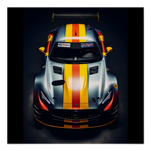 Lebhaftes Matte Race Car Poster - Rev up your Wall (Vorderseite)
