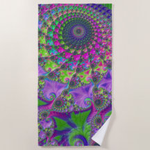 Lebhaftes mehrfarbiges Fraktal Mandala