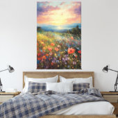 Lebhaftes mehrfarbiges Impressionistisches Feld de Leinwanddruck (Insitu (Schlafzimmer))
