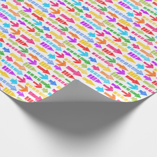 Lebhaftes mehrfarbiges Muster eines modernen geome Geschenkpapier (Ecke)