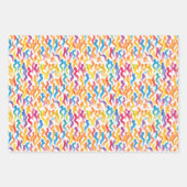 Lebhaftes mehrfarbiges Schleifpapier Geschenkpapier Set (Vorderseite)