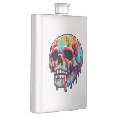 Lebhaftes Melting Skull Flachmann (Rechts)