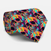 Lebhaftes Melting Skull Krawatte (Gerollt)