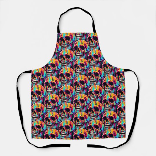 Lebhaftes Melting Skull Schürze (Vorderseite)