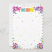 Lebhaftes mexikanisches Blumenfiesta Baby Shower G Einladung (Rückseite)