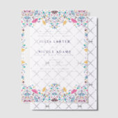 Lebhaftes mexikanisches Fiesta Rainbow Foto Weddin Pergament Einladungen (Versetzt (Einladung))