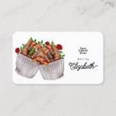 Lebhaftes mexikanisches Nagelstudio Branding Visitenkarte (Vorderseite)