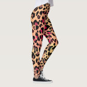 Lebhaftes Miami Style Leopard Druckmuster Leggings (Rechts)