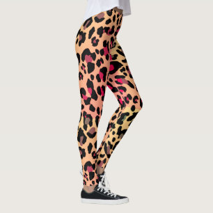 Lebhaftes Miami Style Leopard Druckmuster Leggings