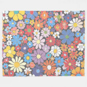 Lebhaftes Millefiori elegantes Muster Fleecedecke (Vorderseite (Horizontal))