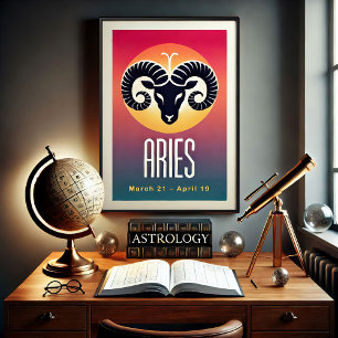 Lebhaftes Minimalistisches Sternenposter Poster