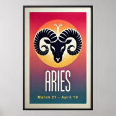 Lebhaftes Minimalistisches Sternenposter Poster (Vorne)