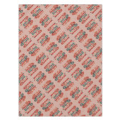 Lebhaftes Mittelalter Moderne Weihnachtscreme Cane Tischdecke (Vorderseite)