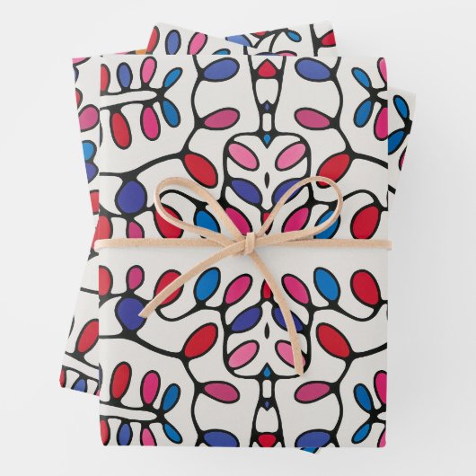 Lebhaftes, modernes Geschenk Geschenkpapier Set (Beispiel)