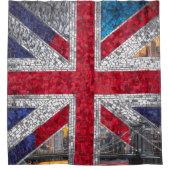 Lebhaftes Mosaikglas aus gefestigtem Glas Duschvorhang (Vorderseite)