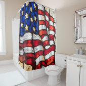 Lebhaftes Mosaikglas Duschvorhang (Beispiel)