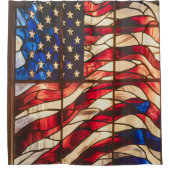 Lebhaftes Mosaikglas Duschvorhang (Vorderseite)