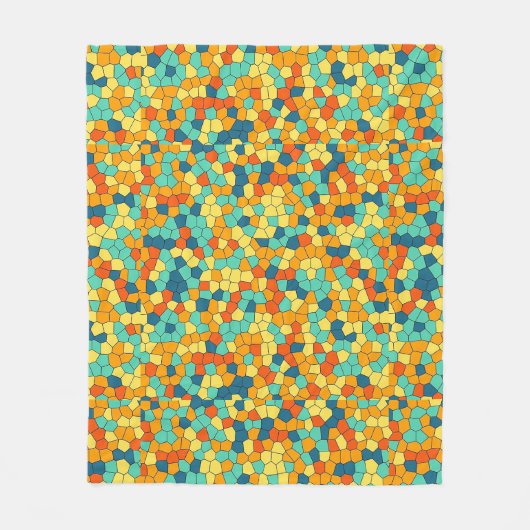 Lebhaftes Mosaikmuster Fleecedecke (Vorderseite)