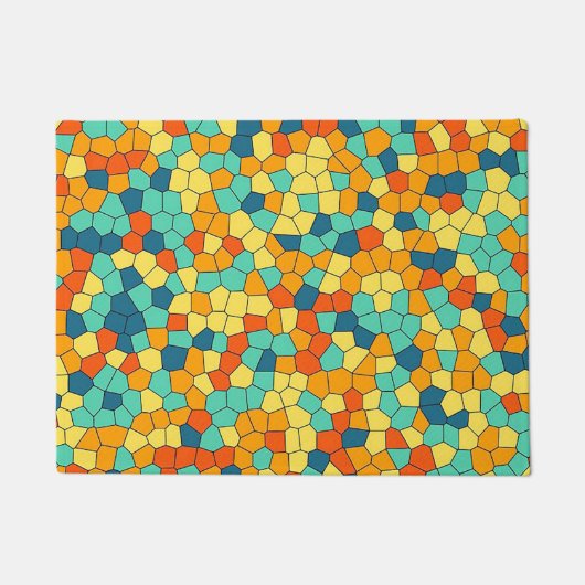 Lebhaftes Mosaikmuster Fußmatte (Vorderseite)