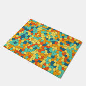 Lebhaftes Mosaikmuster Fußmatte (Schrägansicht)