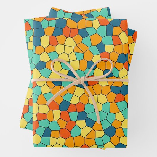 Lebhaftes Mosaikmuster Geschenkpapier Set (Beispiel)