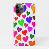 Lebhaftes Multicolor Herzmuster Case-Mate iPhone Hülle (Rückseite)