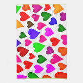 Lebhaftes Multicolor Herzmuster Geschirrtuch (Vertikal)