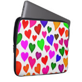 Lebhaftes Multicolor Herzmuster Laptopschutzhülle (Vorne Rechts)