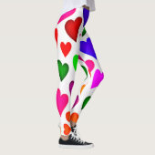 Lebhaftes Multicolor Herzmuster Leggings (Rechts)