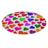 Lebhaftes Multicolor Herzmuster Schneidebrett (Ecke)