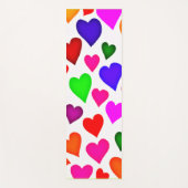 Lebhaftes Multicolor Herzmuster Yogamatte (Vorderseite)