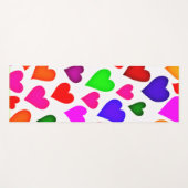 Lebhaftes Multicolor Herzmuster Yogamatte (Vorderseite (Horizontal))