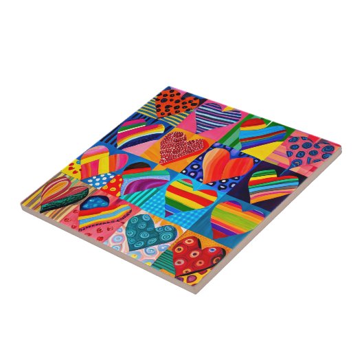 Lebhaftes Multiherz Fliese (Seite)