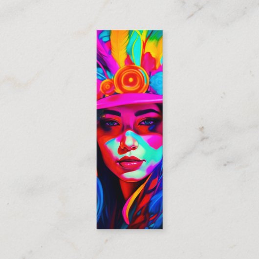 Lebhaftes Muse-Lesezeichen Mini Visitenkarte (Vorderseite)