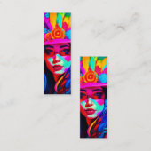 Lebhaftes Muse-Lesezeichen Mini Visitenkarte (Vorne/Hinten)