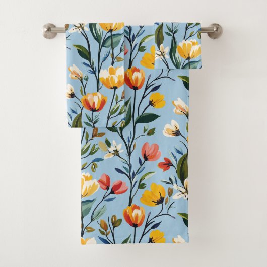 Lebhaftes Muster Badhandtuch Set (Insitu)