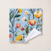 Lebhaftes Muster Badhandtuch Set (Waschlappen)