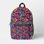 Lebhaftes Muster Bedruckter Rucksack (Vorderseite)