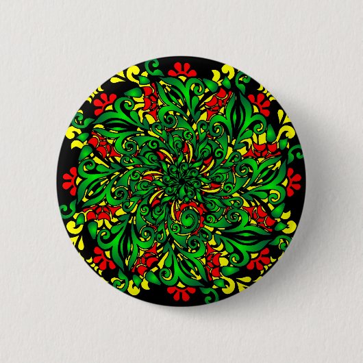 lebhaftes Muster Button (Vorderseite)