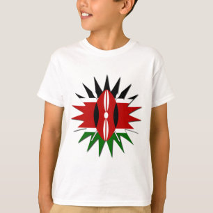 Lebhaftes Muster der kenianischen Flagge: Eine Kun T-Shirt