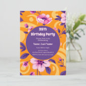 Lebhaftes Muster der Sommerzeit-Blume - Dopaminver Einladung (Stehend Vorderseite)