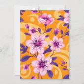 Lebhaftes Muster der Sommerzeit-Blume - Dopaminver Einladung (Rückseite)