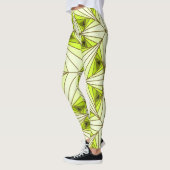 Lebhaftes Muster eines grünen, ineinander greifend Leggings (Links)