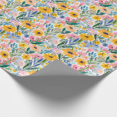 Lebhaftes Muster für die Sommer-Blume Geschenkpapier (Ecke)