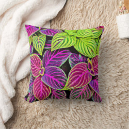 Lebhaftes Muster für Elegance-Blätter Kissen