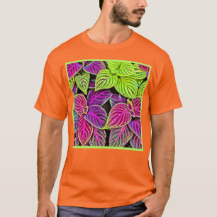 Lebhaftes Muster für Elegance-Blätter T-Shirt