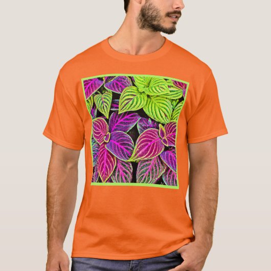 Lebhaftes Muster für Elegance-Blätter T-Shirt (Vorderseite)