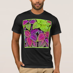 Lebhaftes Muster für Elegance-Blätter T-Shirt