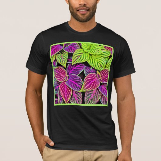 Lebhaftes Muster für Elegance-Blätter T-Shirt (Vorderseite)
