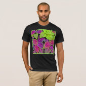 Lebhaftes Muster für Elegance-Blätter T-Shirt (Vorne ganz)